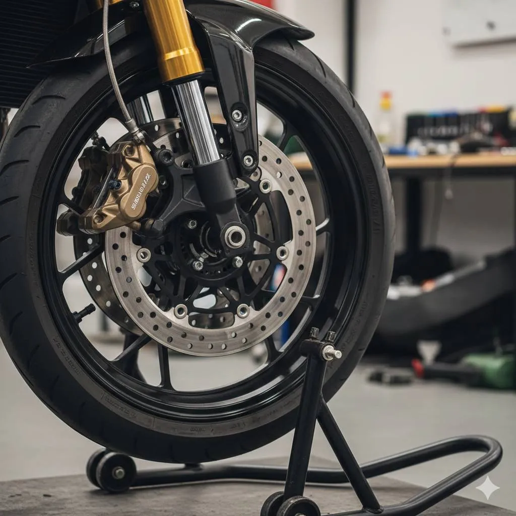 Cara Memperbaiki Rem Cakram Depan Motor yang Blong (c) Ilustrasi AI