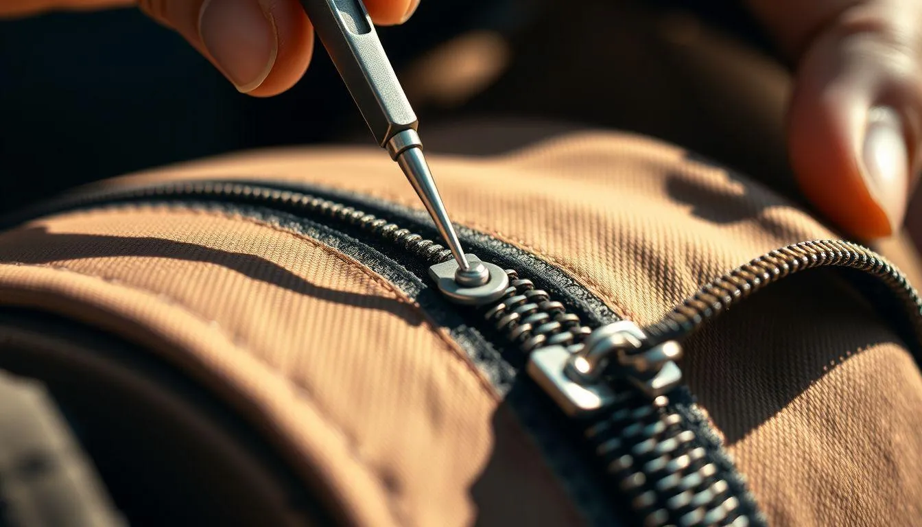 3. Meluruskan Gigi Resleting yang Bengkok (c) Ilustrasi AI