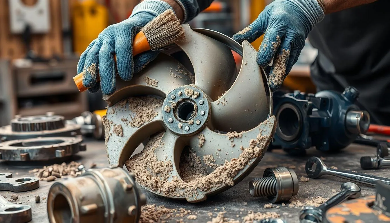 3. Bersihkan atau Ganti Impeller yang Tersumbat (c) Ilustrasi AI