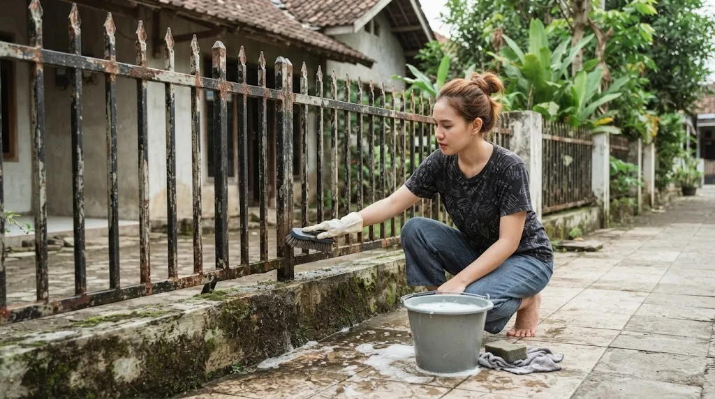 Cara Mempercantik Pagar Rumah Lama dengan Anggaran Terbatas  (AI Generated)