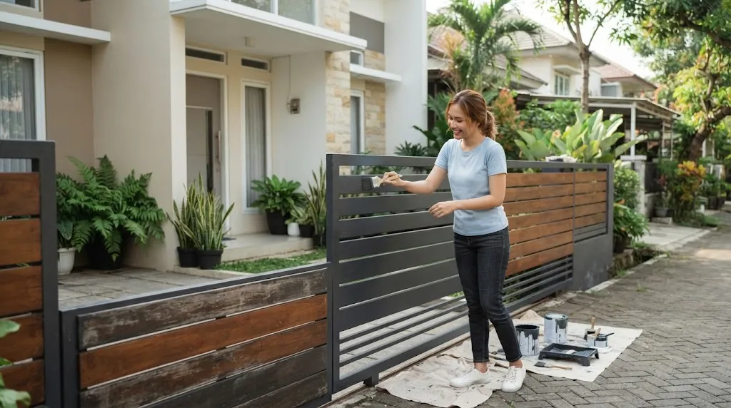 Cara Mempercantik Pagar Rumah Lama dengan Anggaran Terbatas  (AI Generated)