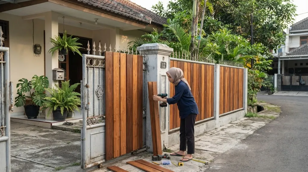 Cara Mempercantik Pagar Rumah Lama dengan Anggaran Terbatas  (AI Generated)