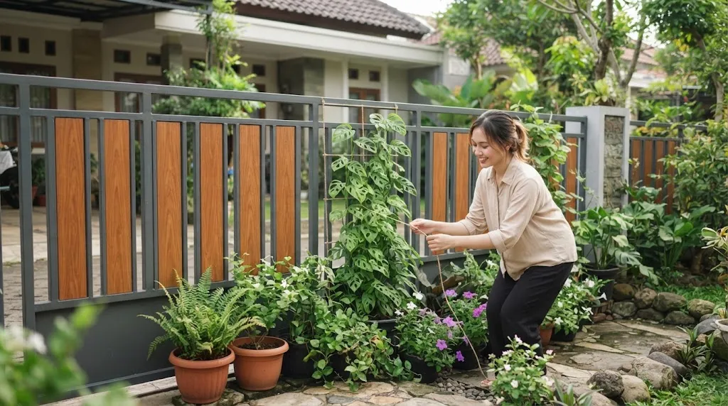Cara Mempercantik Pagar Rumah Lama dengan Anggaran Terbatas  (AI Generated)