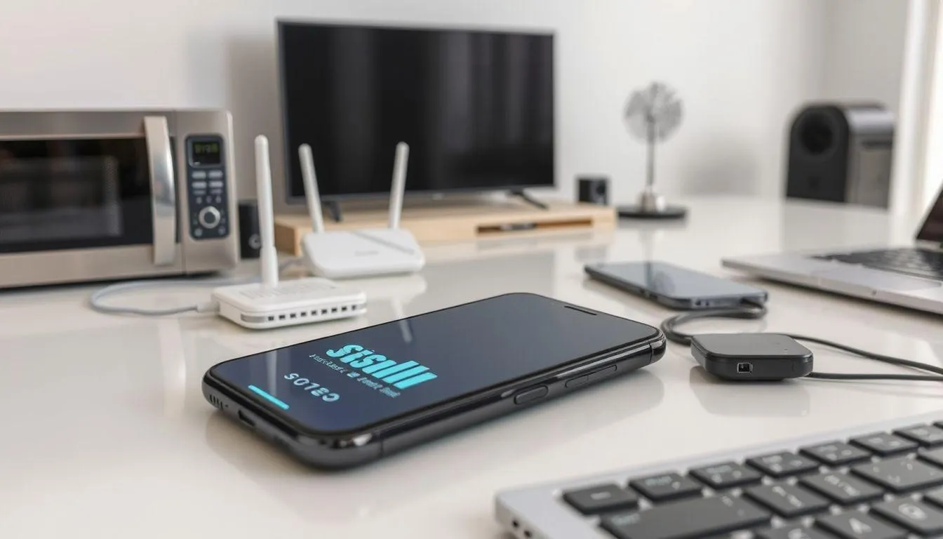 Jauhkan HP dari Perangkat Elektronik (credit:Image by AI)