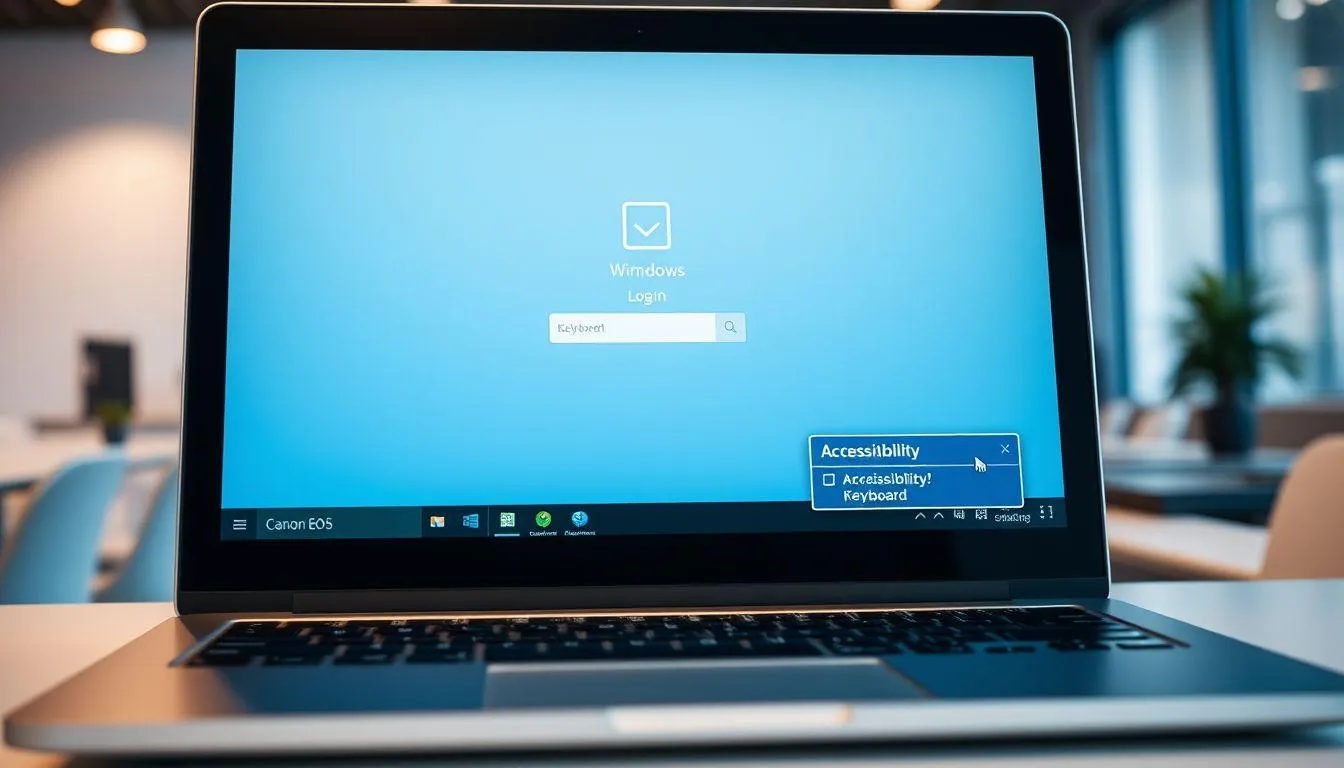 8. Melalui Accessibility Menu di Login Screen (c) Ilustrasi AI