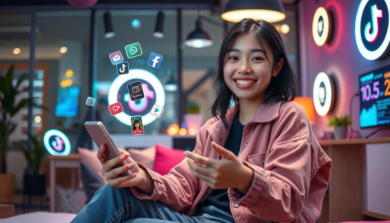 Memanfaatkan Fitur TikTok (credit:Image by AI)