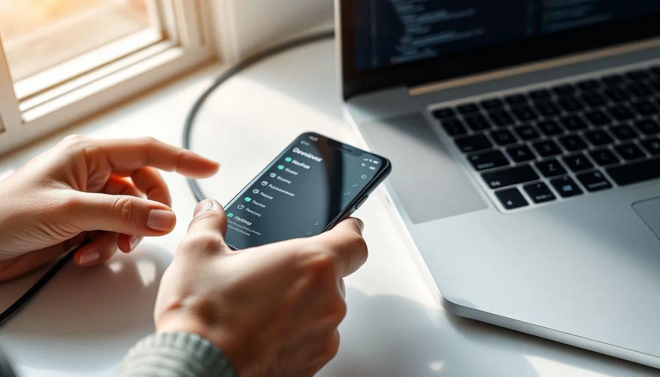 Cara Menampilkan Layar HP ke Laptop Menggunakan Kabel USB (c) Ilustrasi AI