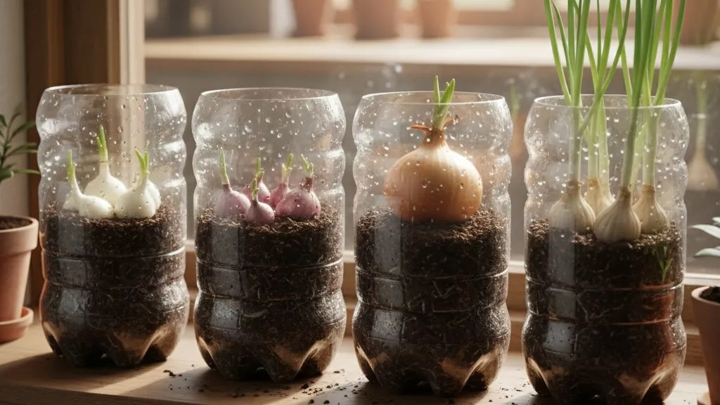 Cara Menanam Bawang di Botol Bekas dan Media Alternatif (c) Ilustrasi AI
