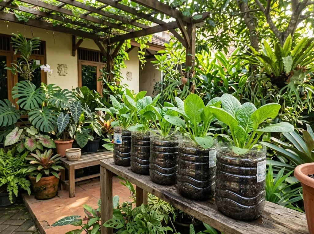 cara menanam bayam di pot kecil (AI generated)