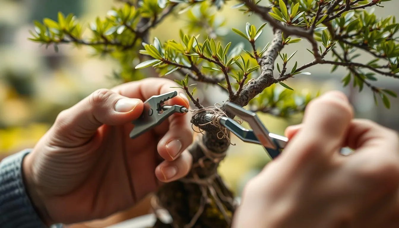Pembentukan dan Penataan Bonsai (c) Ilustrasi AI