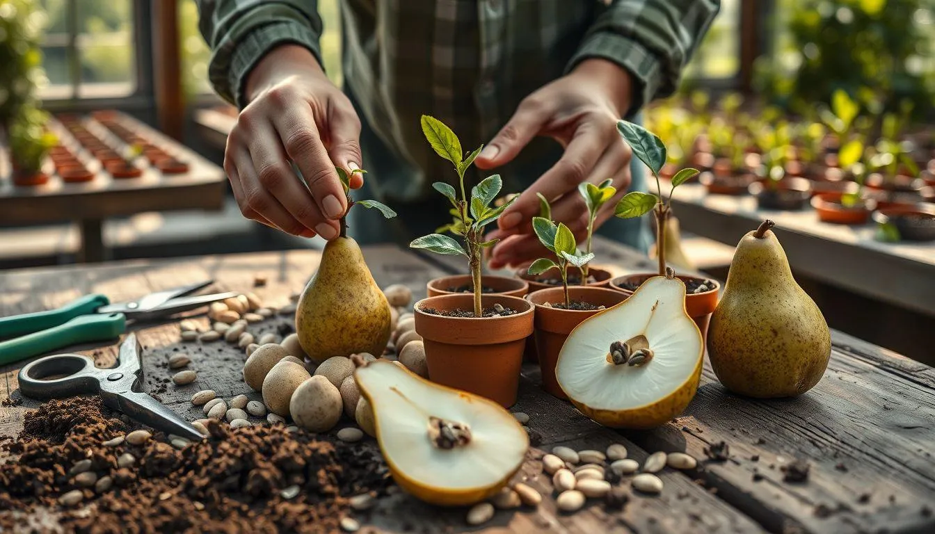 Persiapan Bibit Buah Pir (c) Ilustrasi AI