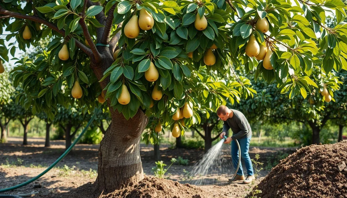 Perawatan dan Pemeliharaan Pohon Pir (c) Ilustrasi AI