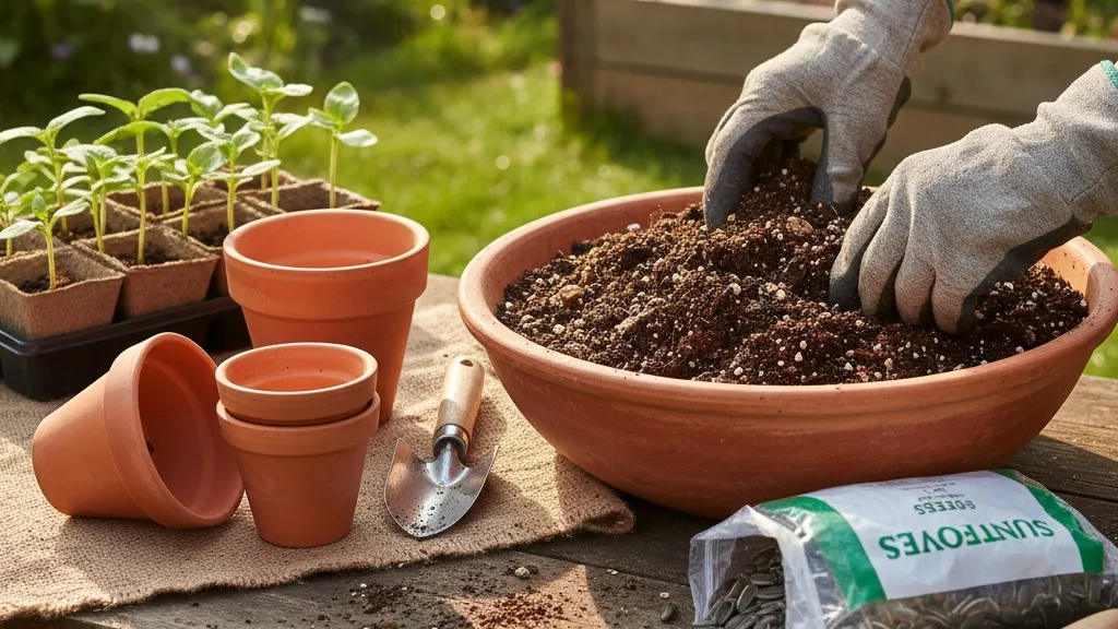 Cara Menanam Bunga Matahari dari Biji (c) Ilustrasi AI