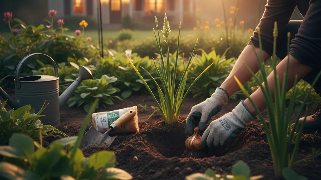 Langkah-Langkah Menanam Umbi Sedap Malam (c) Ilustrasi AI