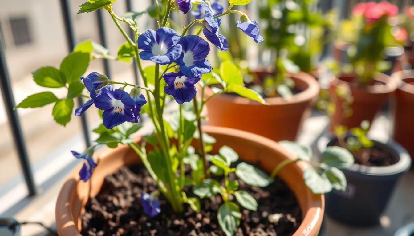 Cara Menanam Bunga Telang di Pot (c) Ilustrasi AI