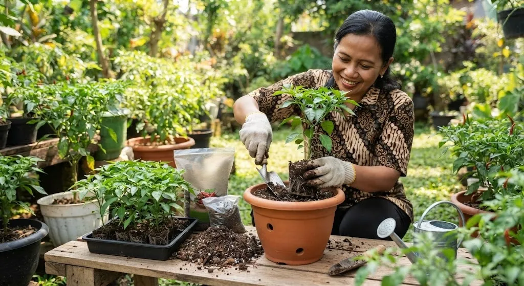 memilih bibit tanaman (AI Generated)