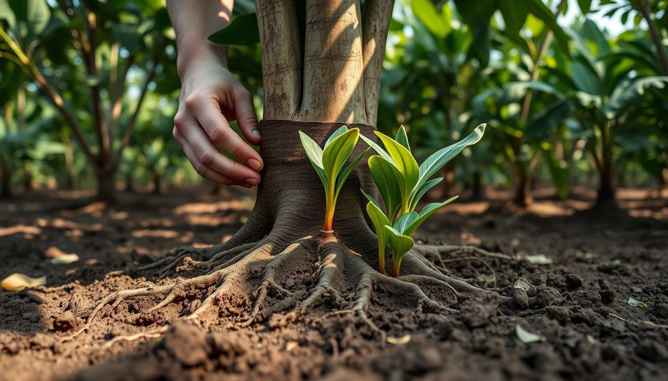 Cara Menanam Cengkeh dari Akar (c) Ilustrasi AI