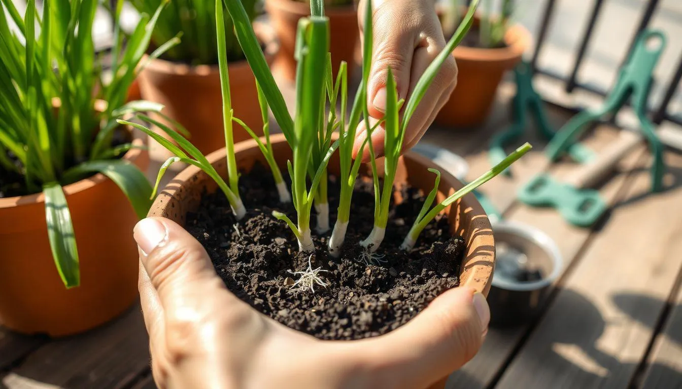 Cara Menanam Daun Bawang di Pot (c) Ilustrasi AI