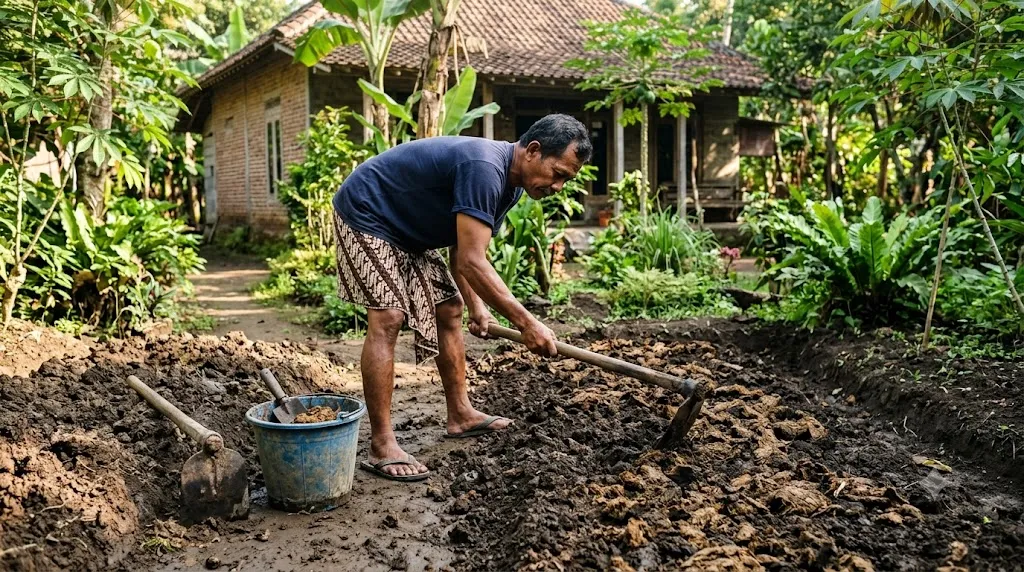 Siapkan Lahan Tanam yang Mendukung Pertumbuhan. (Gambar: AI Generated)