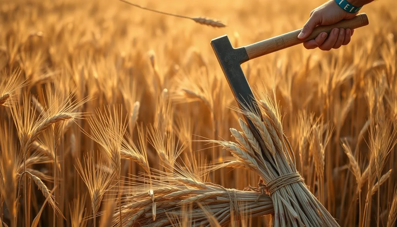 Pemanenan dan Pasca Panen Gandum (c) Ilustrasi AI