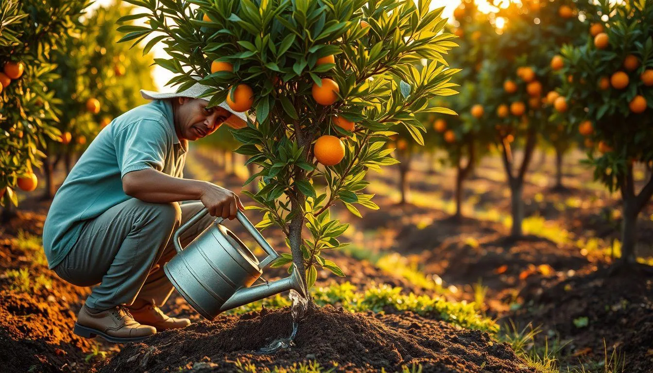 Perawatan dan Pemeliharaan Tanaman Jeruk (c) Ilustrasi AI
