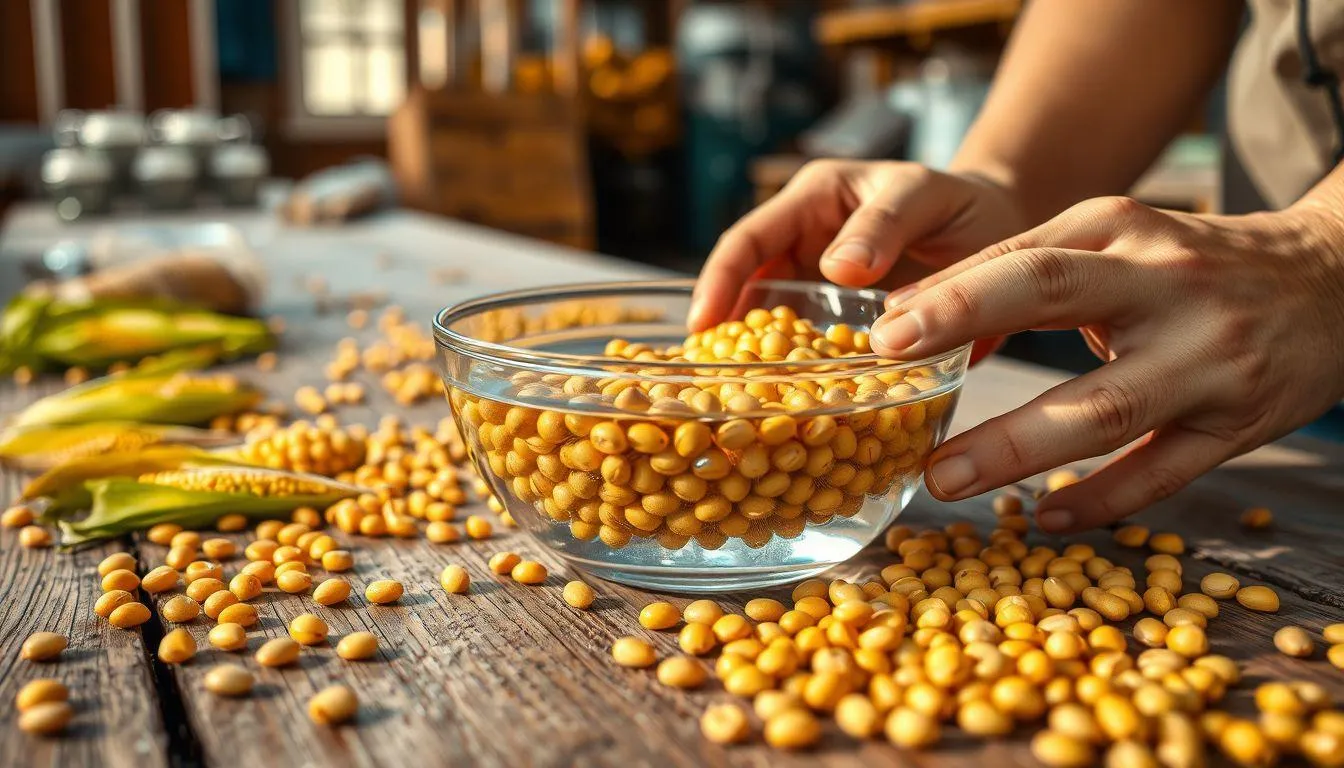 Pemilihan dan Penyiapan Benih Kedelai Berkualitas (c) Ilustrasi AI