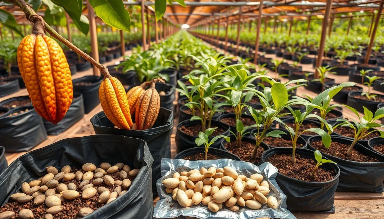 Pembibitan dan Pemilihan Bibit Kakao Berkualitas (c) Ilustrasi AI