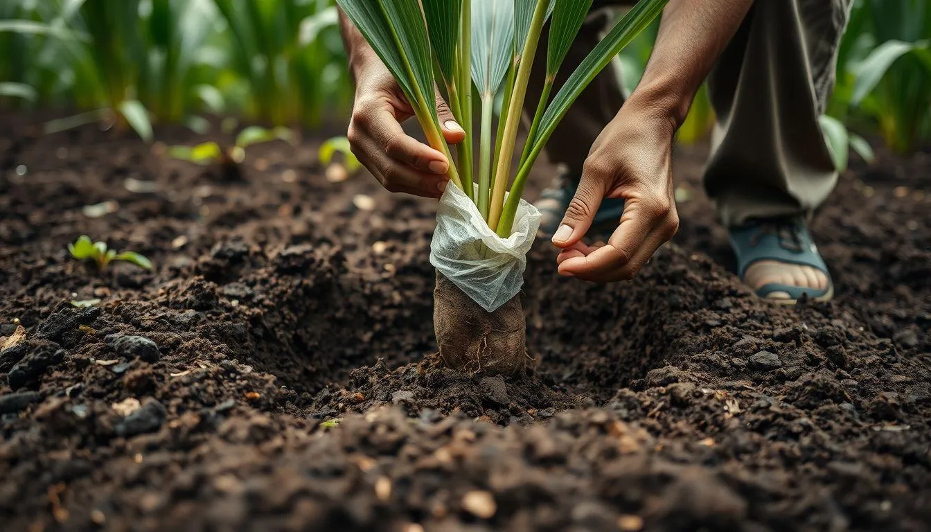 Teknik Penanaman Kelapa yang Benar (c) Ilustrasi AI