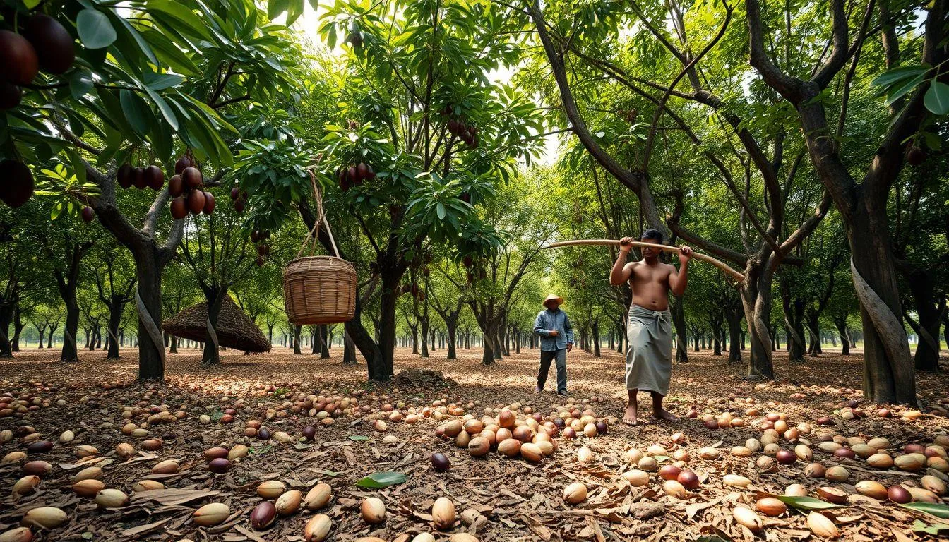 Masa Panen dan Produktivitas Kemiri (c) Ilustrasi AI