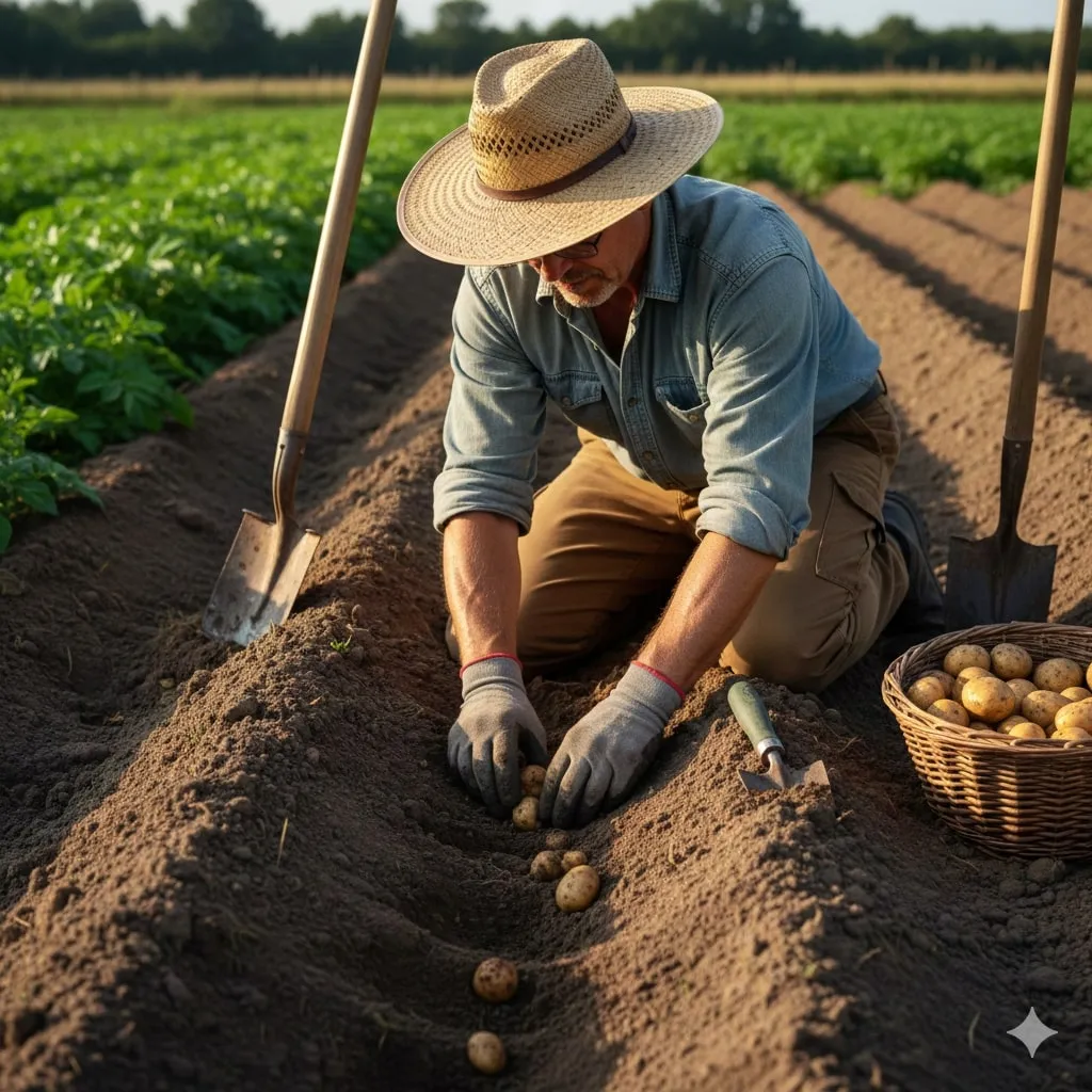 Cara Menanam Kentang dari Biji, Batang, dan Akar (c) Ilustrasi AI
