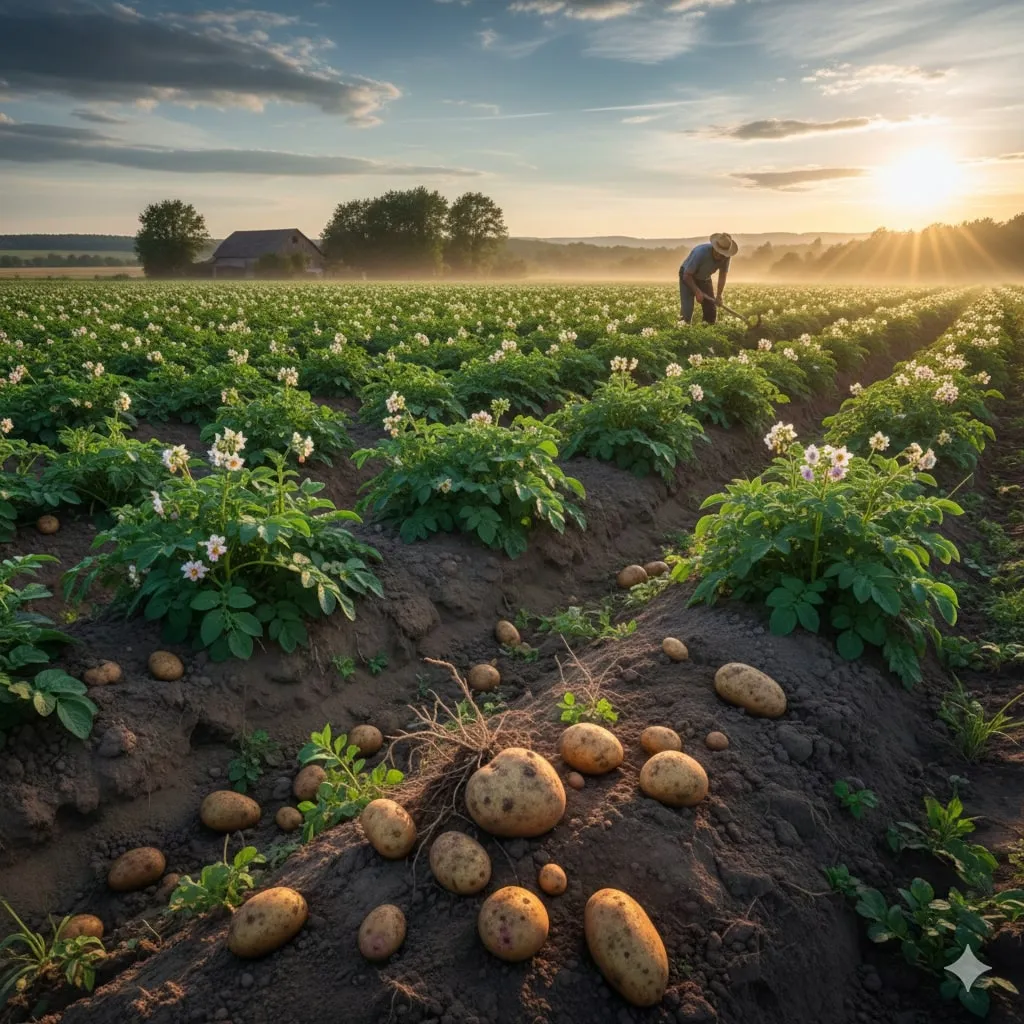 FAQ - Pertanyaan Umum tentang Cara Menanam Kentang (c) Ilustrasi AI