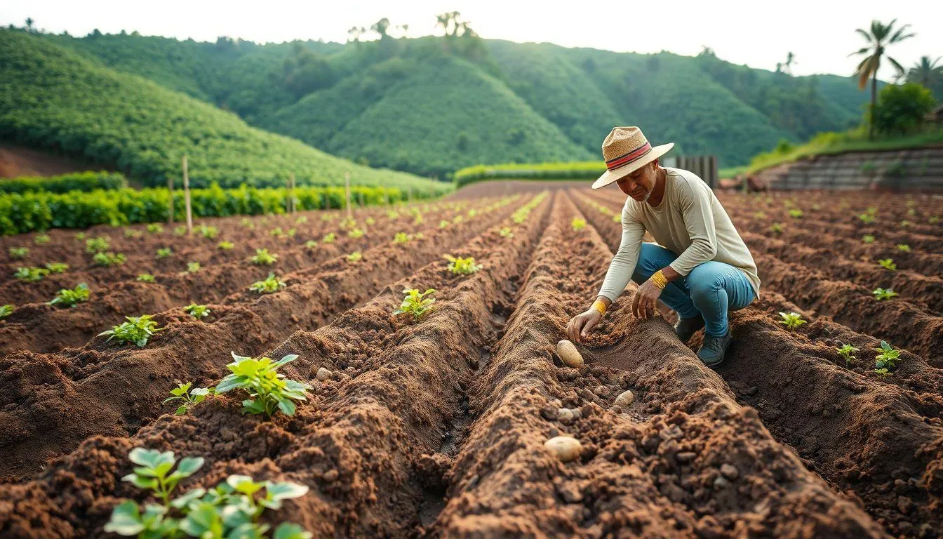 Cara Menanam Kentang di Tanah Terbuka (c) Ilustrasi AI