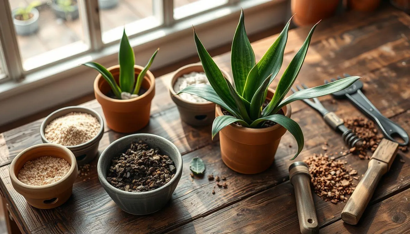 Persiapan Media Tanam Lidah Mertua (c) Ilustrasi AI