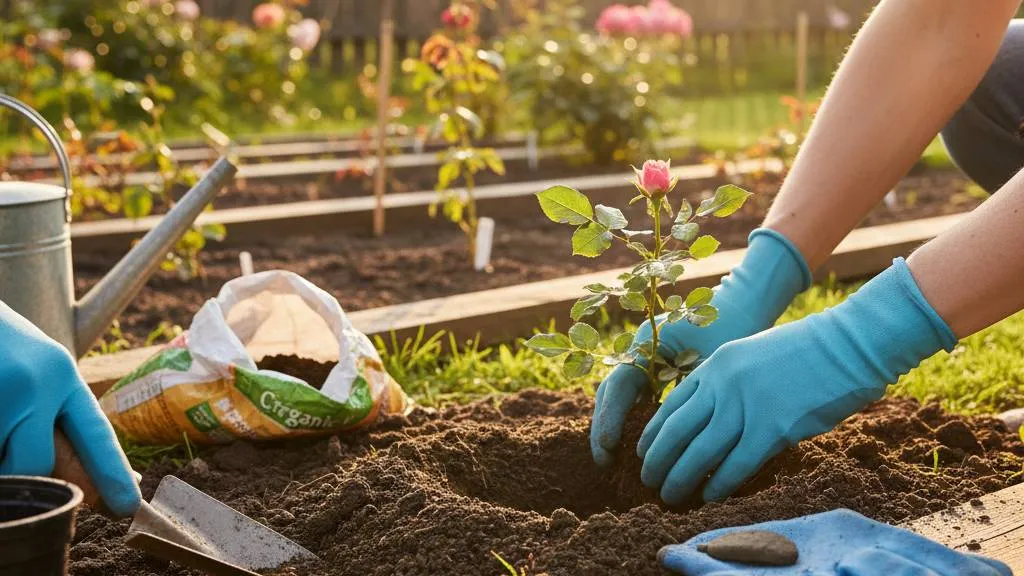 Langkah-Langkah Menanam Mawar dengan Benar (c) Ilustrasi AI