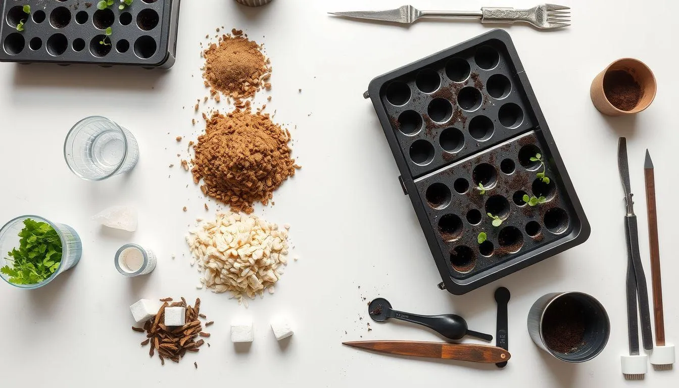 Persiapan Alat dan Bahan untuk Menanam Microgreen (c) Ilustrasi AI