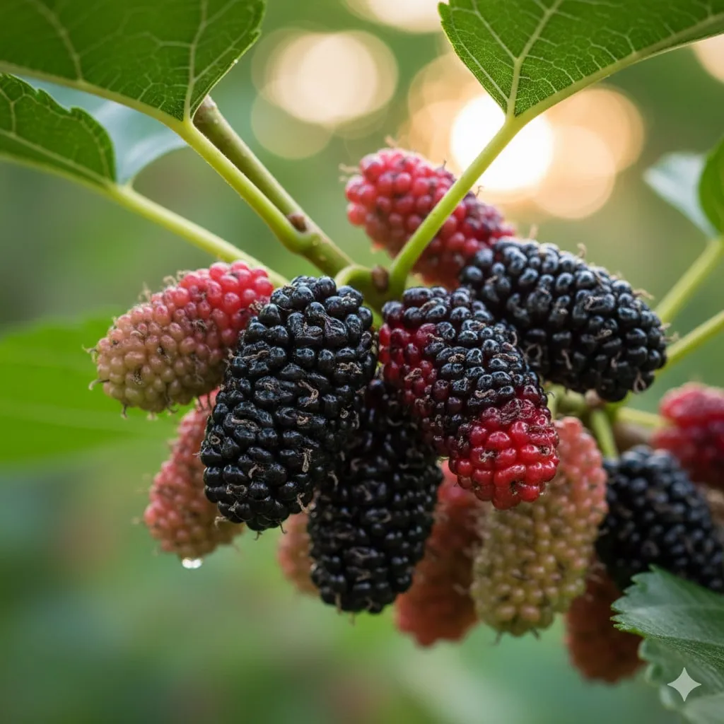 Pemanenan dan Pasca Panen Buah Murbei (c) Ilustrasi AI