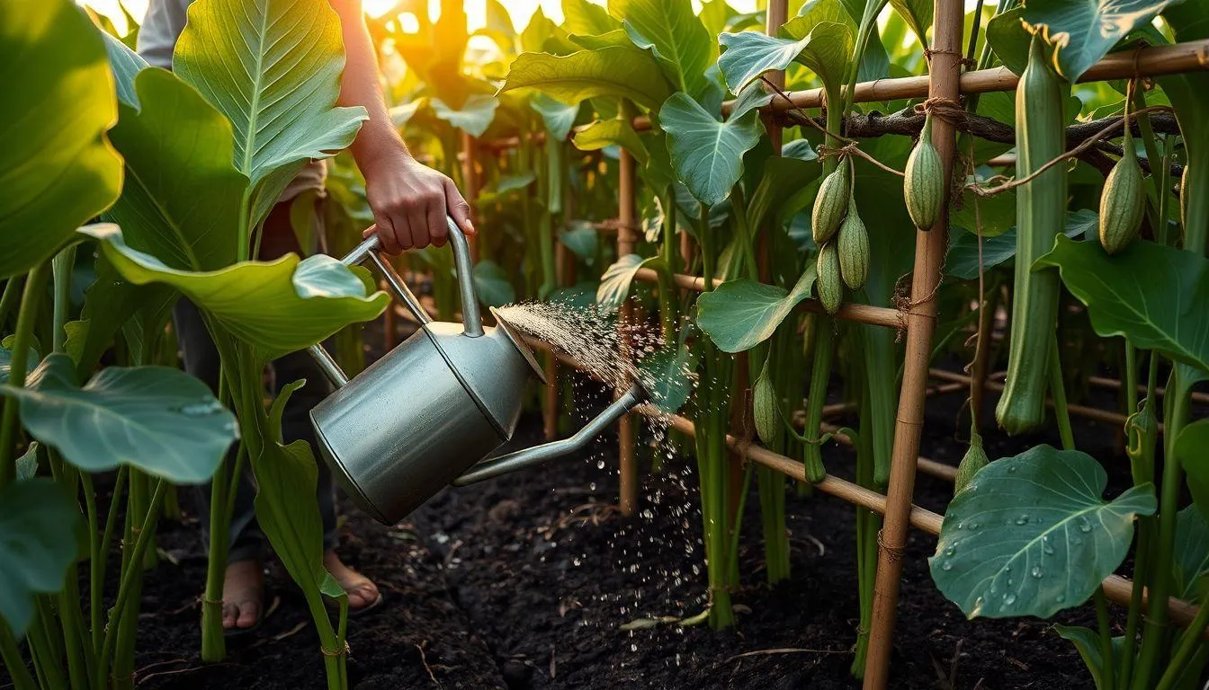 Perawatan dan Pemeliharaan Tanaman Oyong (c) Ilustrasi AI