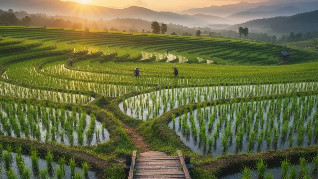 Pengertian dan Prinsip Dasar Menanam Padi (c) Ilustrasi AI