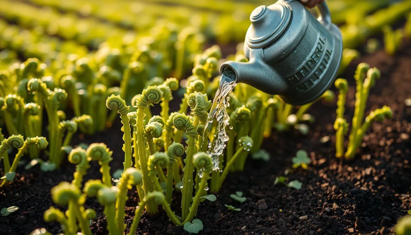 Perawatan dan Pemeliharaan Pakis Sayur (c) Ilustrasi AI