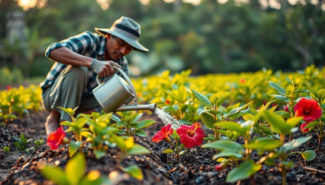 Pemeliharaan dan Perawatan Tanaman Rosella (c) Ilustrasi AI
