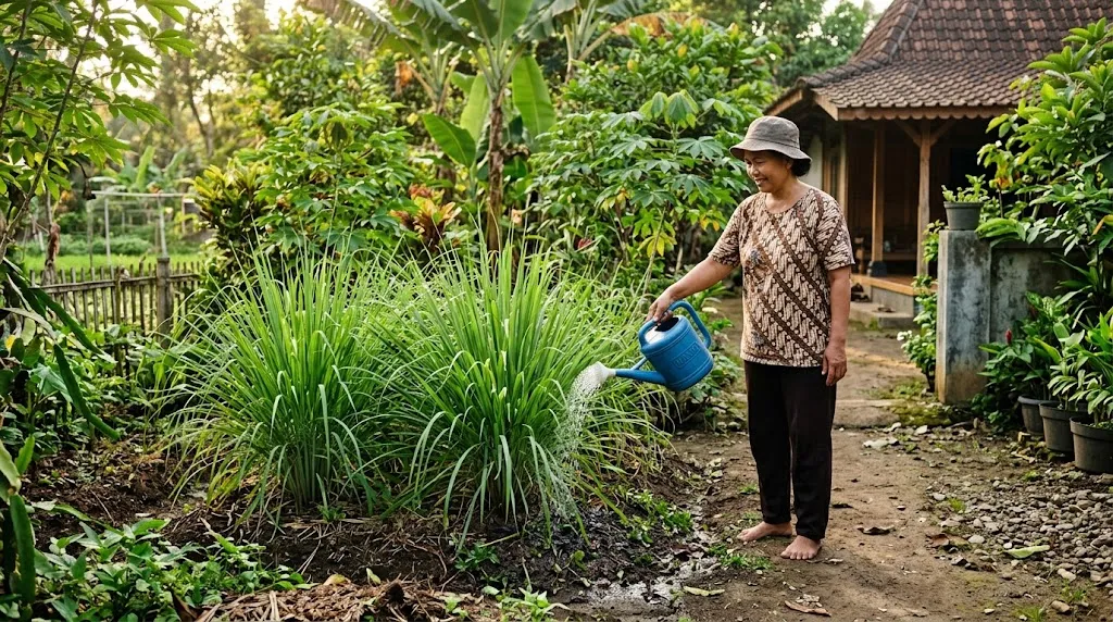 Cara Menanam Serai di Pekarangan/AI Generated