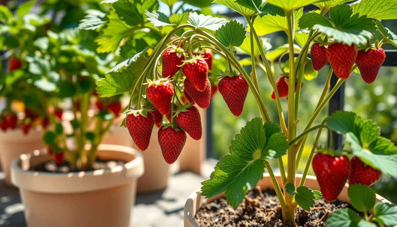 Tips Penting agar Strawberry di Pot Rajin Berbuah (c) Ilustrasi AI