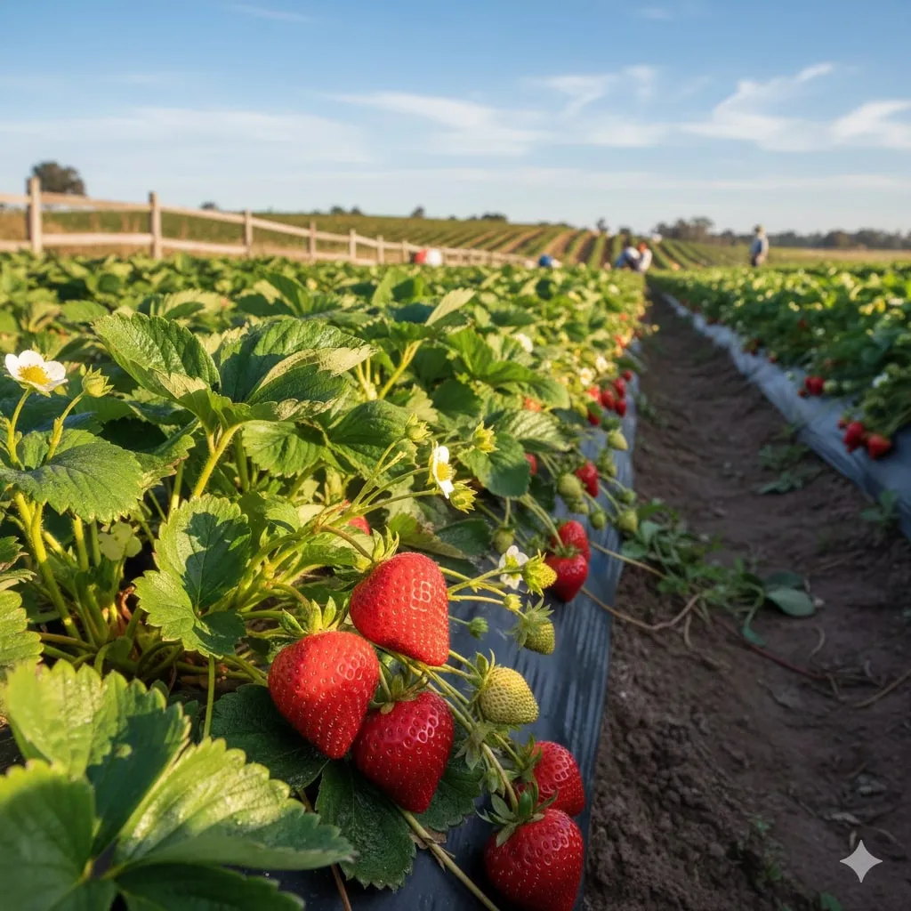 Mengenal Tanaman Strawberry dan Metode Penanamannya (c) Ilustrasi AI