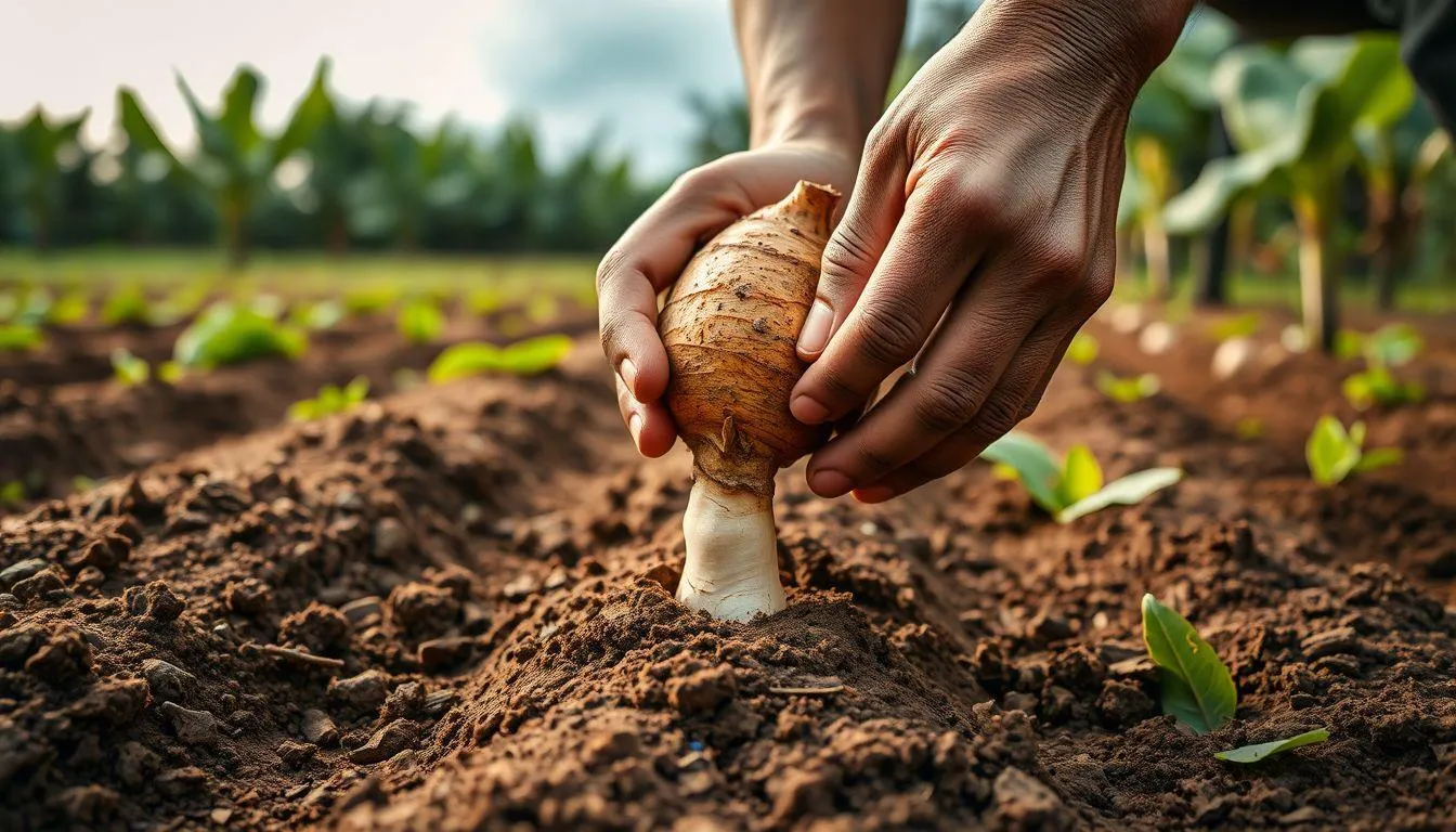 Teknik Penanaman Talas yang Benar (c) Ilustrasi AI