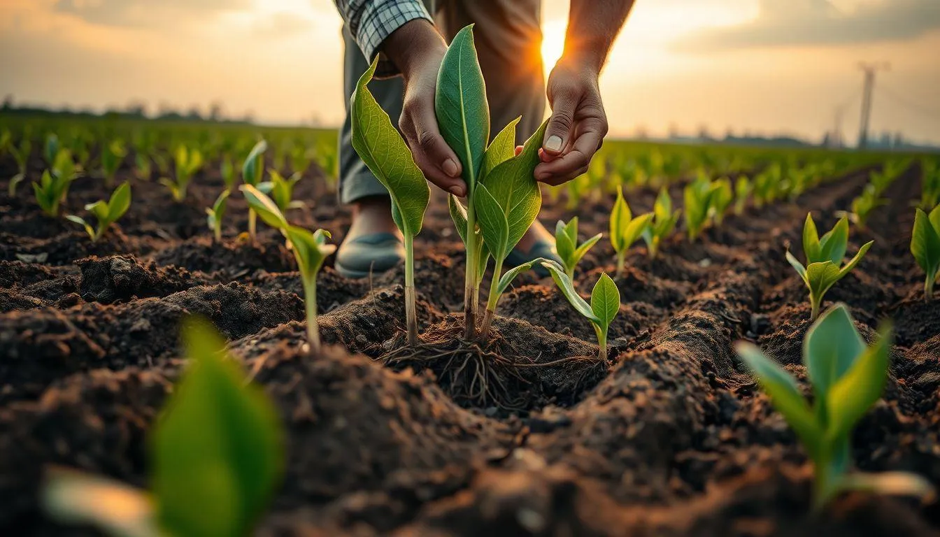 Proses Penanaman Tembakau di Lapangan (c) Ilustrasi AI