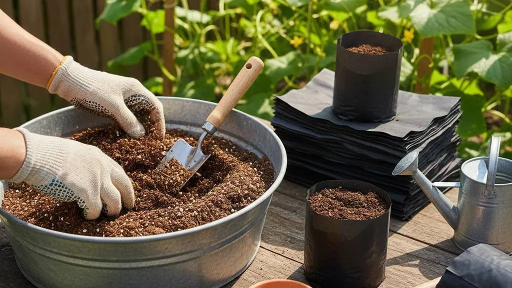 Persiapan Media Tanam dan Polybag yang Tepat (c) Ilustrasi AI