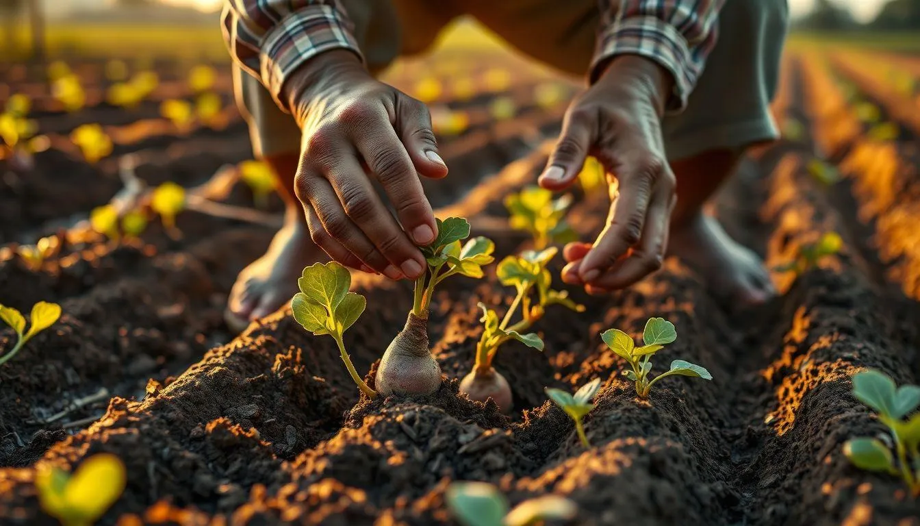 Teknik Penanaman Ubi Cilembu yang Benar (c) Ilustrasi AI