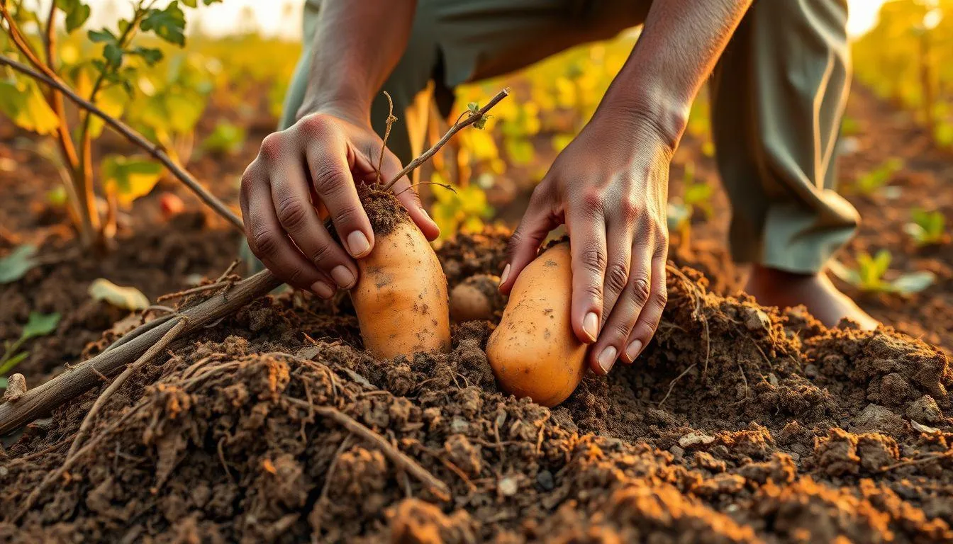 Panen dan Pasca Panen Ubi Cilembu (c) Ilustrasi AI