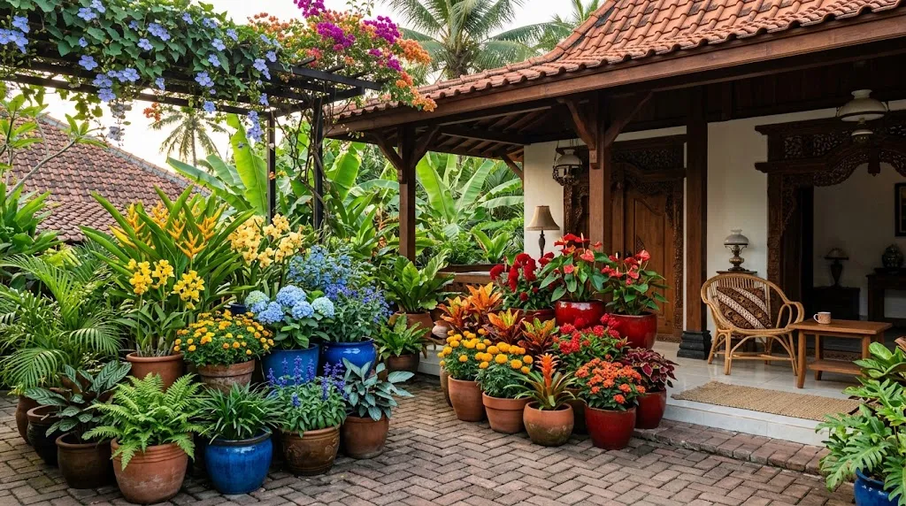 Cara Menata Pot Berdasarkan Warna/AI Generated