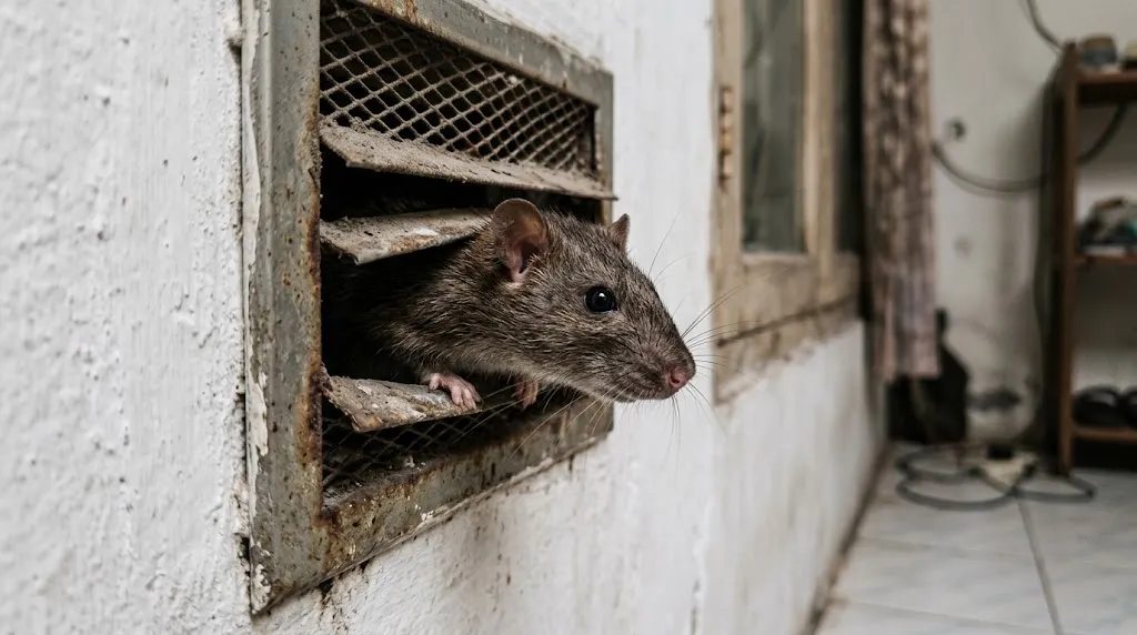 Ilustrasi Tikus Masuk ke Rumah (AI Generated)